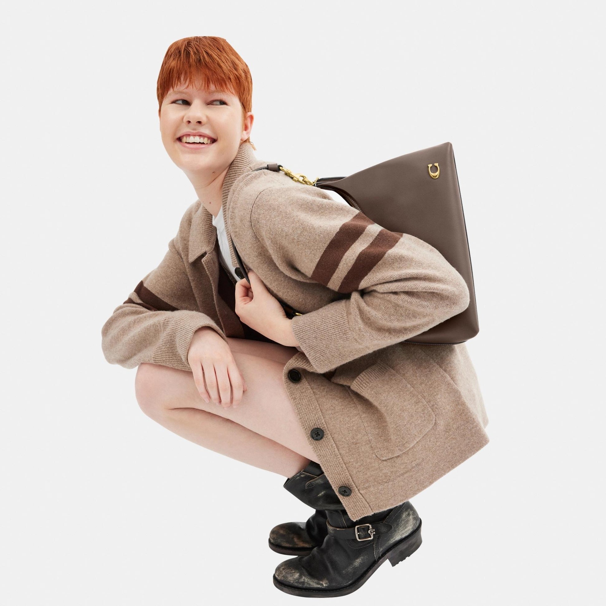 CR981-JULIET SHOULDER BAG-B4/DARK STONE