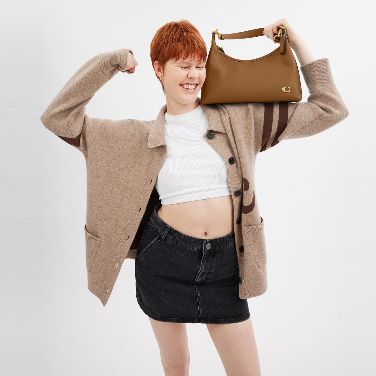 CR981-JULIET SHOULDER BAG-B4/Honey Brown