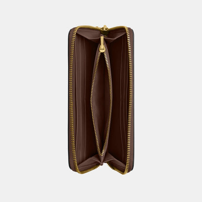 CS032-Essential Slim Accordion Zip Wallet-B4/Maple