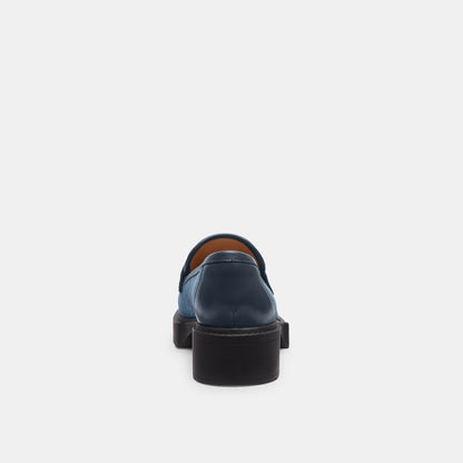 CS052-Leah Loafer With Quilting-Indigo Denim