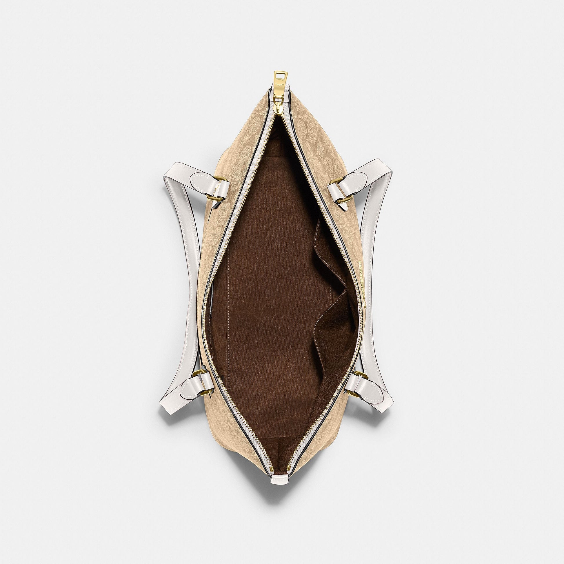 CS187-Gallery Tote Bag In Signature Canvas-Im/Light Khaki Chalk