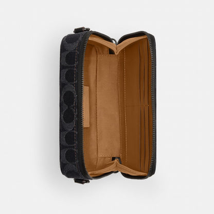 CS478-Charter Slim Crossbody In Signature Denim