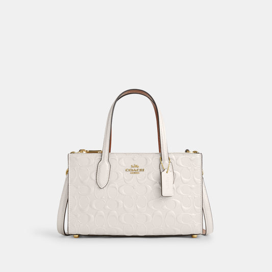 Nina Small Tote Bag In Signature Leather