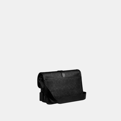CU202-League Messenger Bag in Signature Canvas-Black Signature