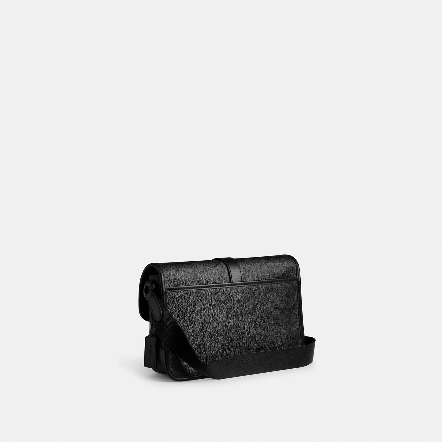 CU202-League Messenger Bag in Signature Canvas-Charcoal Signature