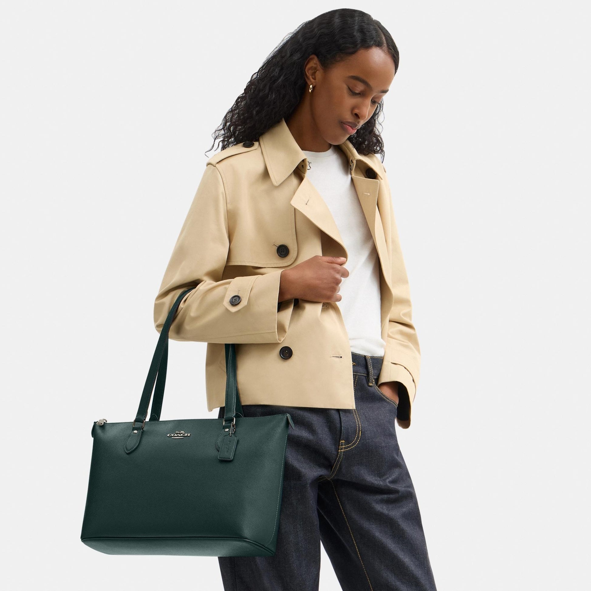 CV402-Gallery Tote Bag-Qb/Dark Teal