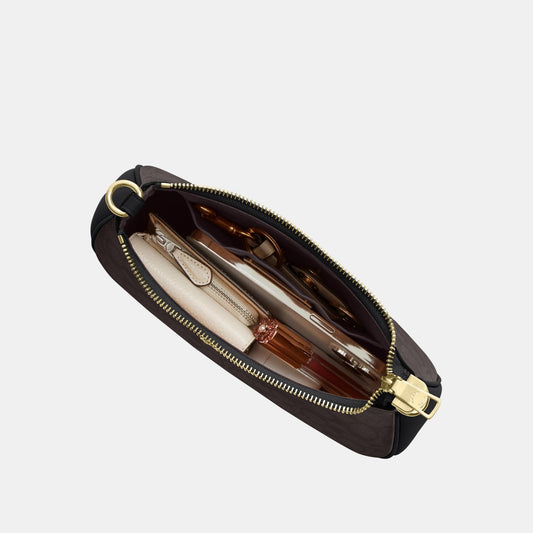 CV933-Teri Shoulder Bag In Signature Canvas-Im/Walnut/Black