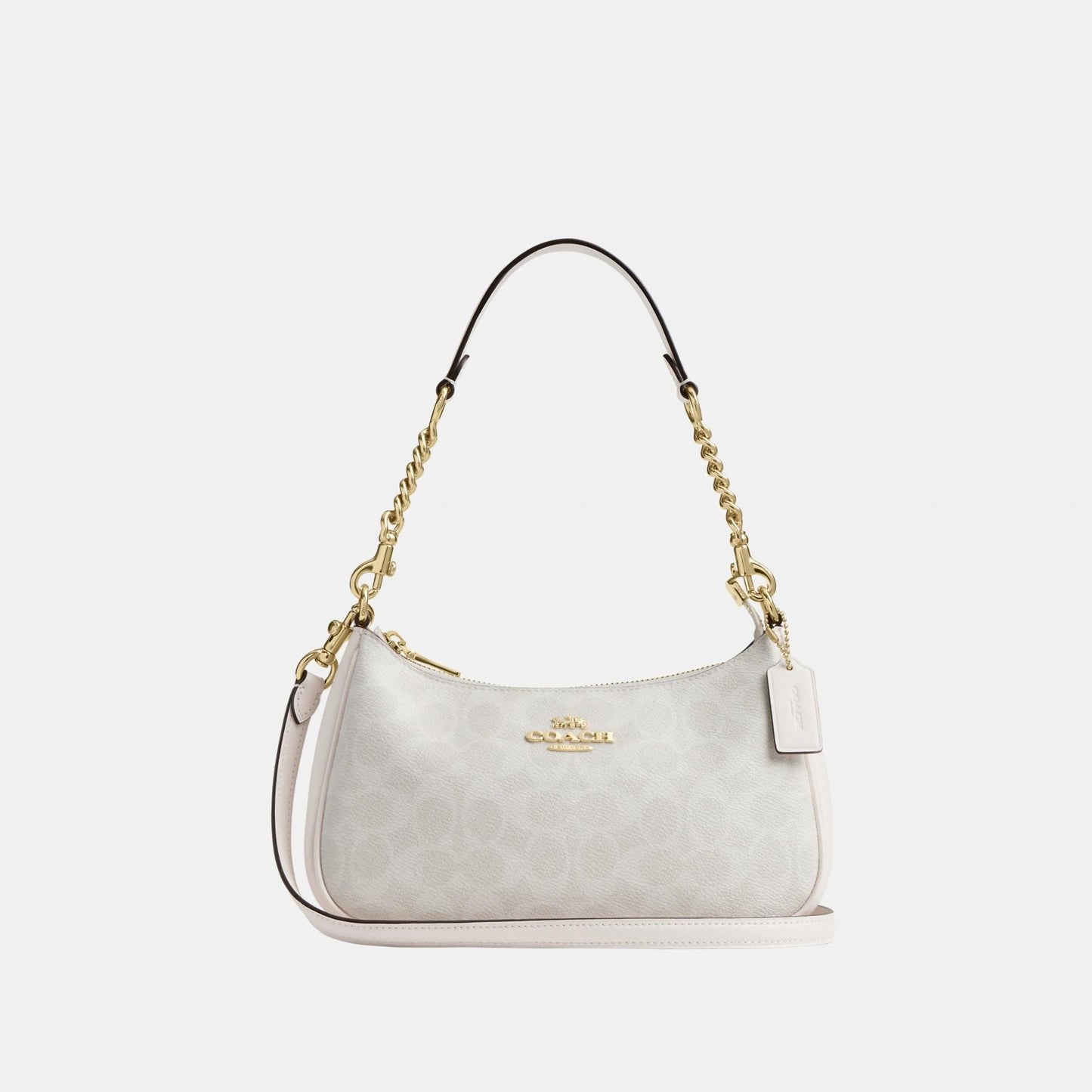 CV933-Teri Shoulder Bag In Signature Canvas-Im/White/Chalk