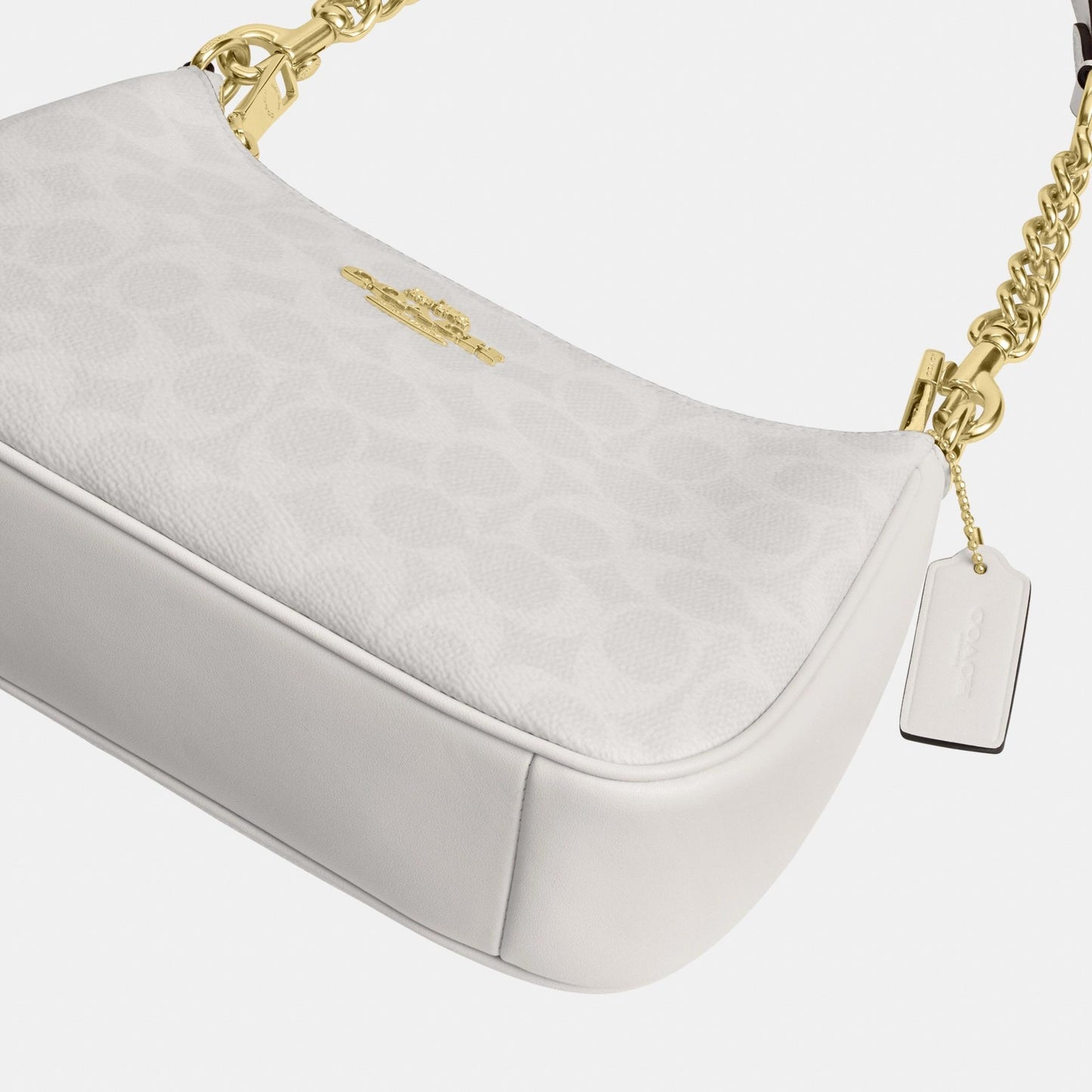 CV933-Teri Shoulder Bag In Signature Canvas-Im/White/Chalk