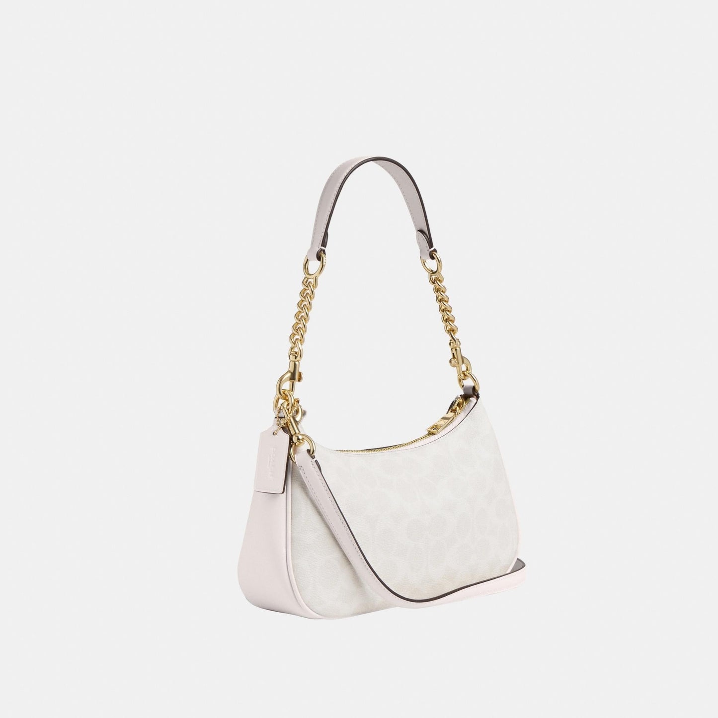 CV933-Teri Shoulder Bag In Signature Canvas-Im/White/Chalk