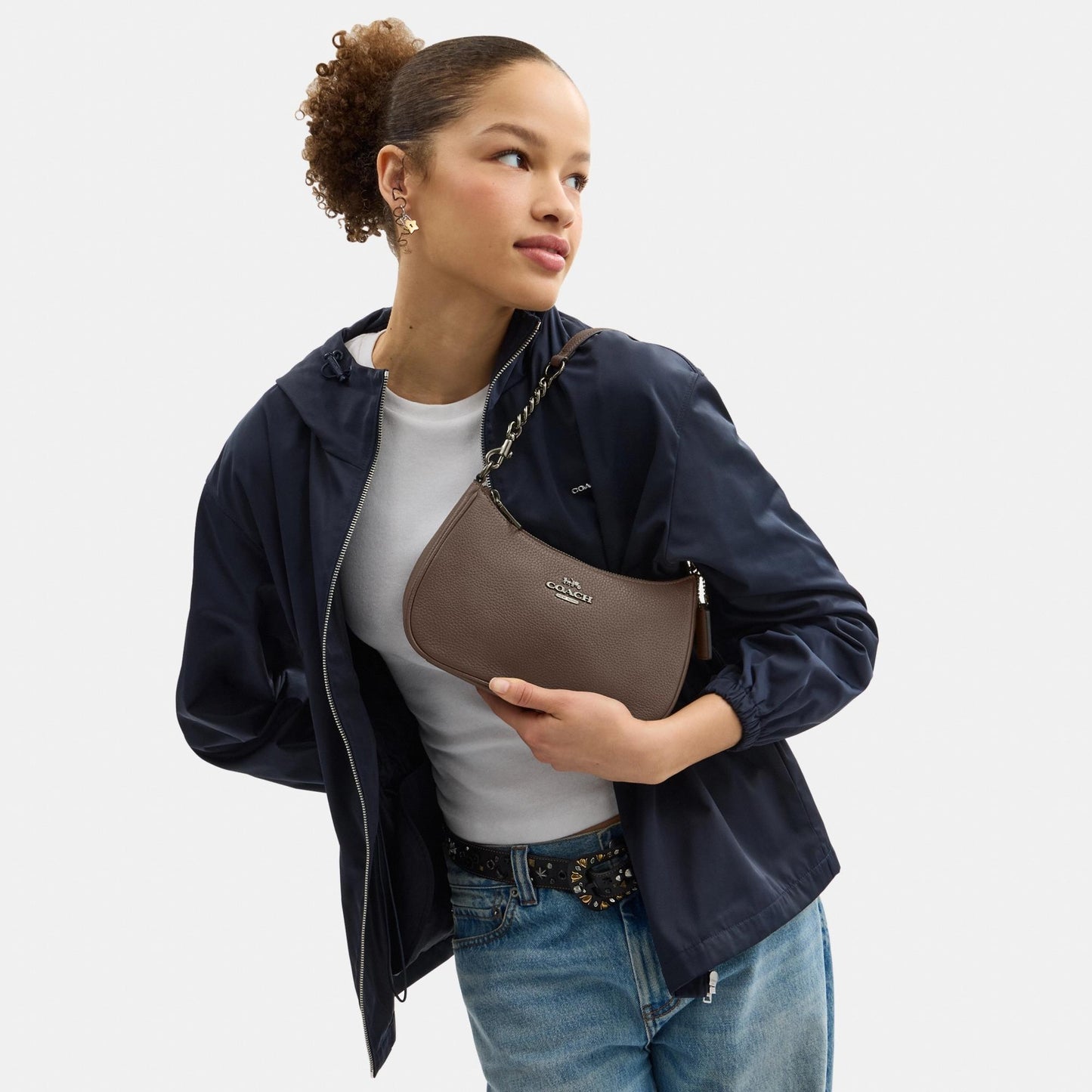 CV934-Teri Shoulder Bag-Qb/Dark Stone
