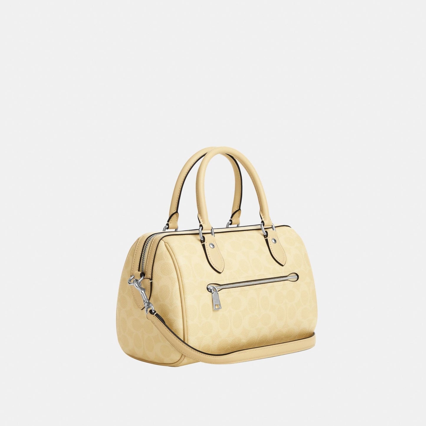CV961-ROWAN SATCHEL BAG IN SIGNATURE CANVAS-SV/Hay