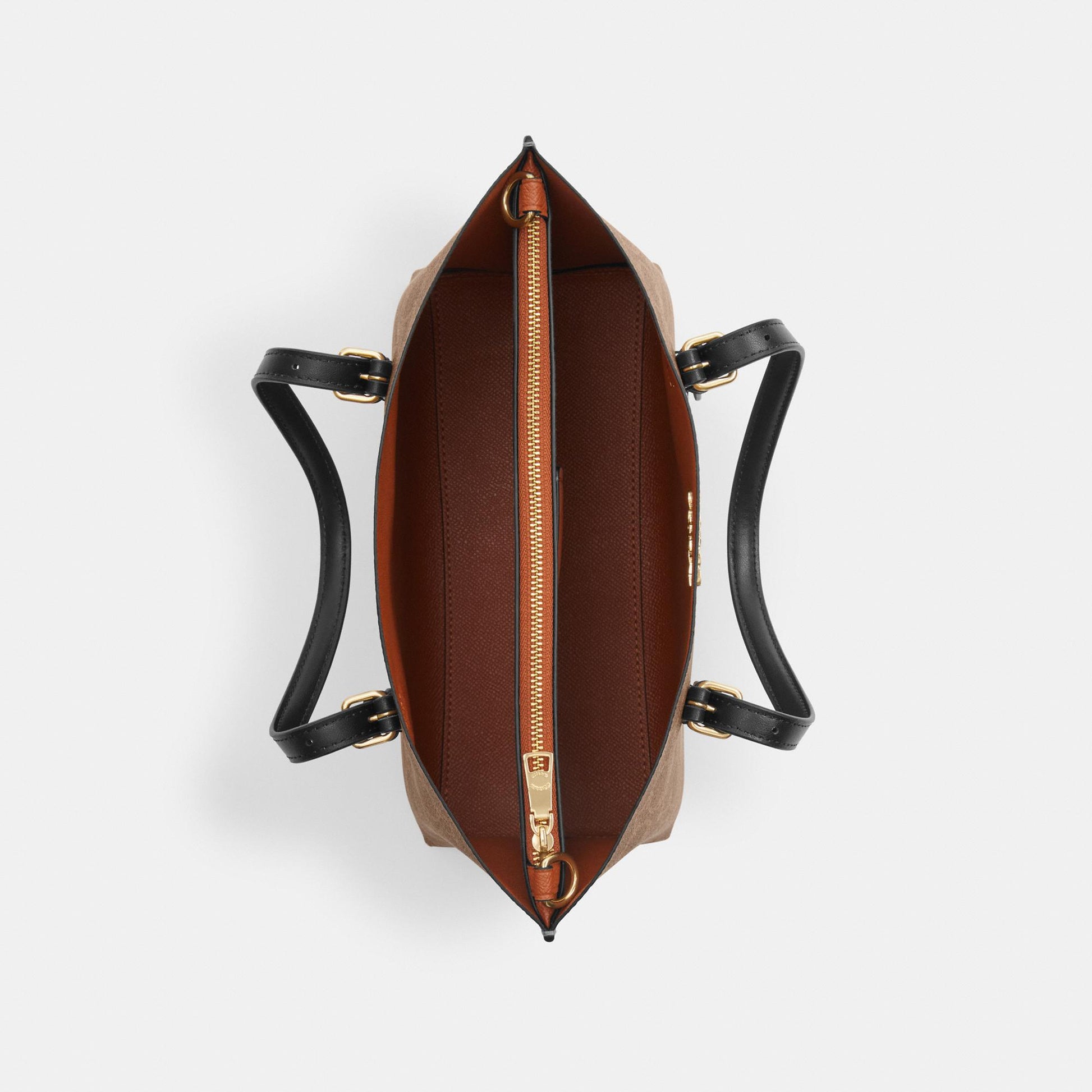 CV965-Mollie Tote Bag 25 In Signature Canvas-Im/Tan/Black