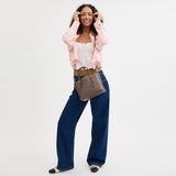 CV966-Mollie Tote Bag 25-Im/Dark Stone