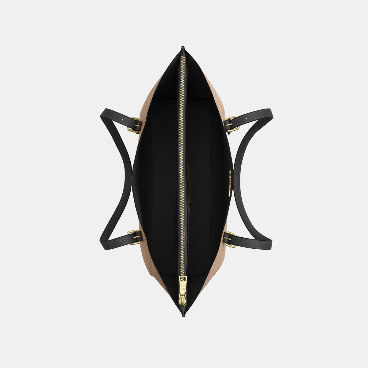 CV967-Mollie Tote Bag in Signature Canvas-Im/Tan/Black