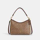 CV975-Laurel Shoulder Bag In Signature Canvas-Im/Tan/Brown