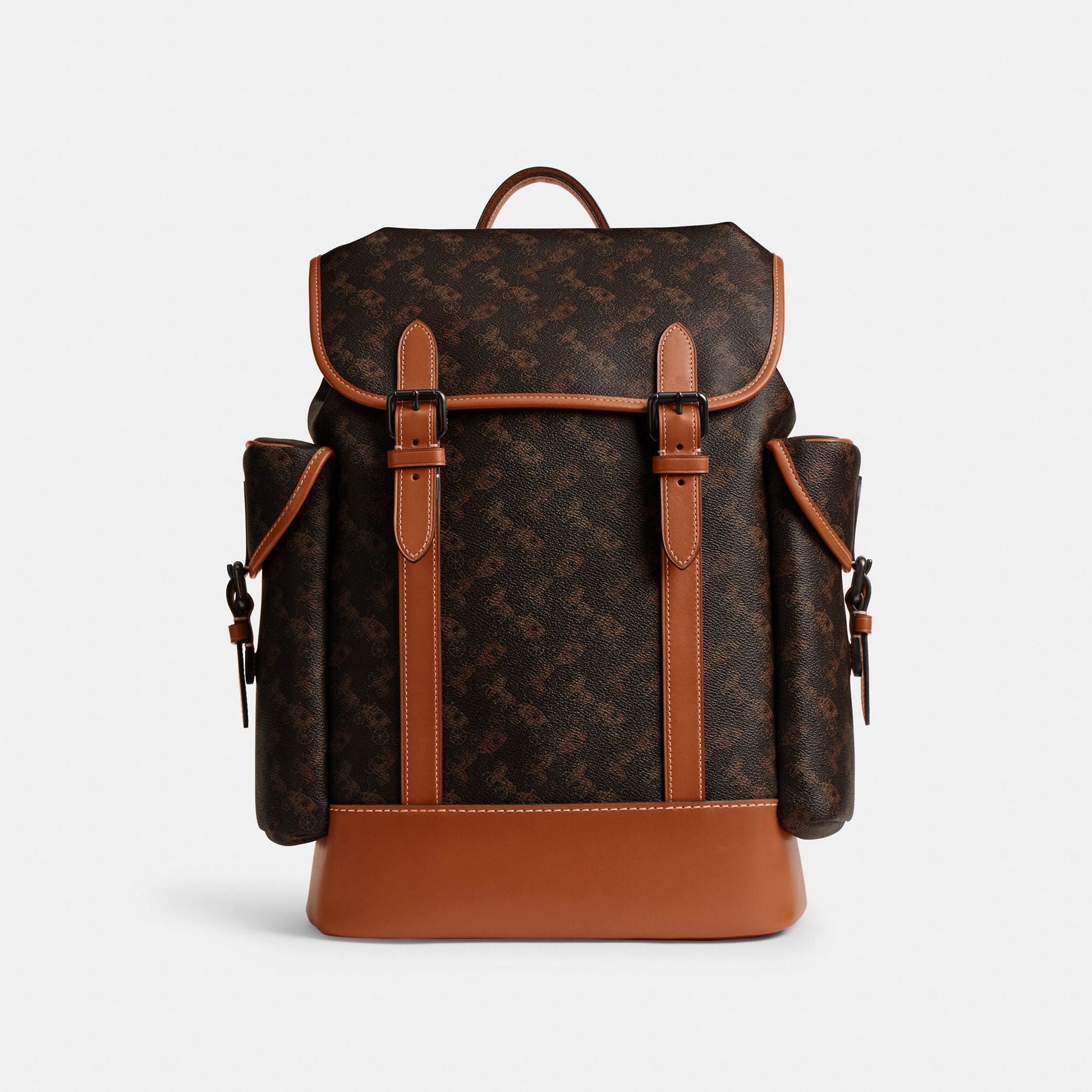 cv987-Hitch Backpack With Horse And Carriage Print-Truffle