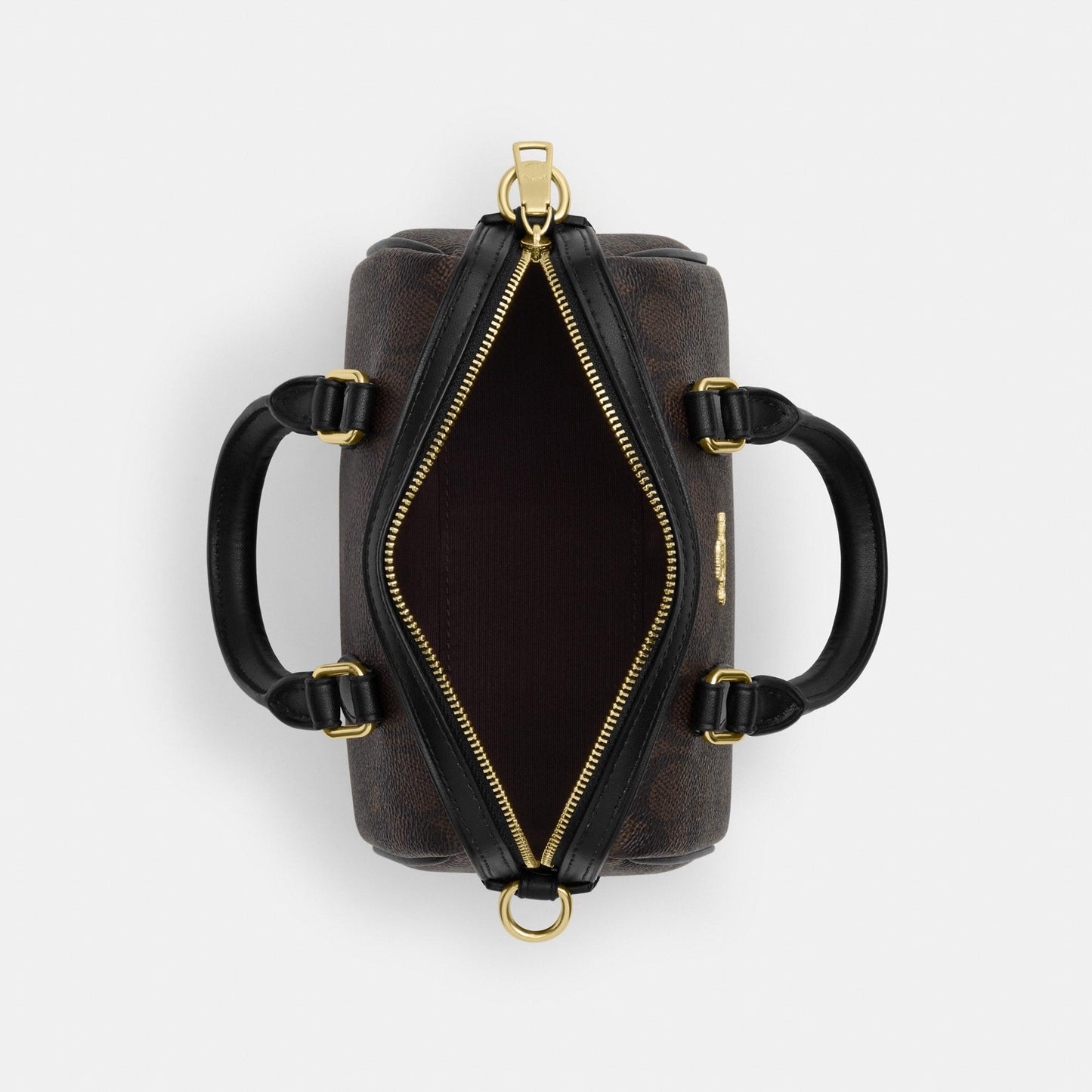 CW329-Mini Rowan Crossbody Bag in Signature Canvas-Im/Walnut/Black