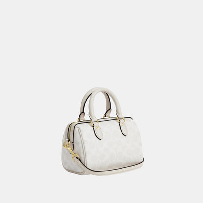 CW329-Mini Rowan Crossbody Bag in Signature Canvas-Im/White/Chalk