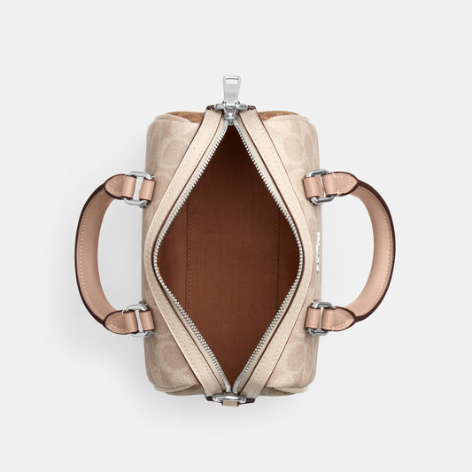 Mini Rowan Crossbody Bag In Blocked Signature Canvas