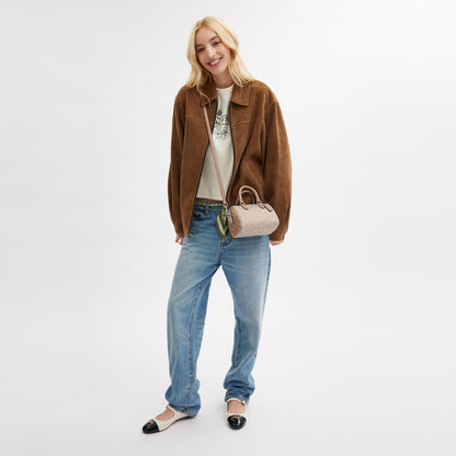 Mini Rowan Crossbody Bag In Blocked Signature Canvas