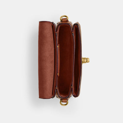 CW566-Cassie Crossbody Bag 17 In Signature Canvas-B4/Tan Caramel