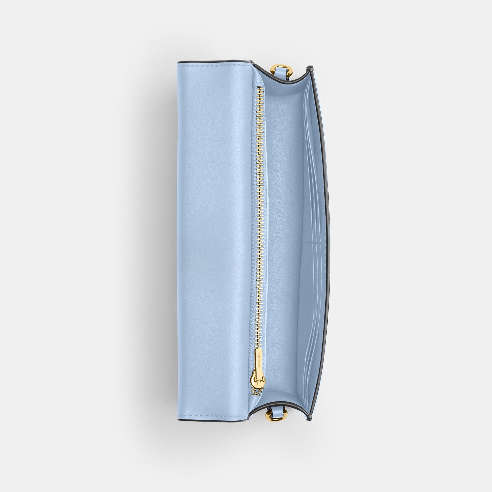 cw586-Evie Long Wallet With Chain-B4/Bluebell