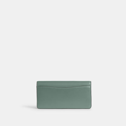 cw586-Evie Long Wallet With Chain-B4/Sage