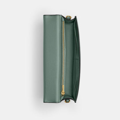 cw586-Evie Long Wallet With Chain-B4/Sage