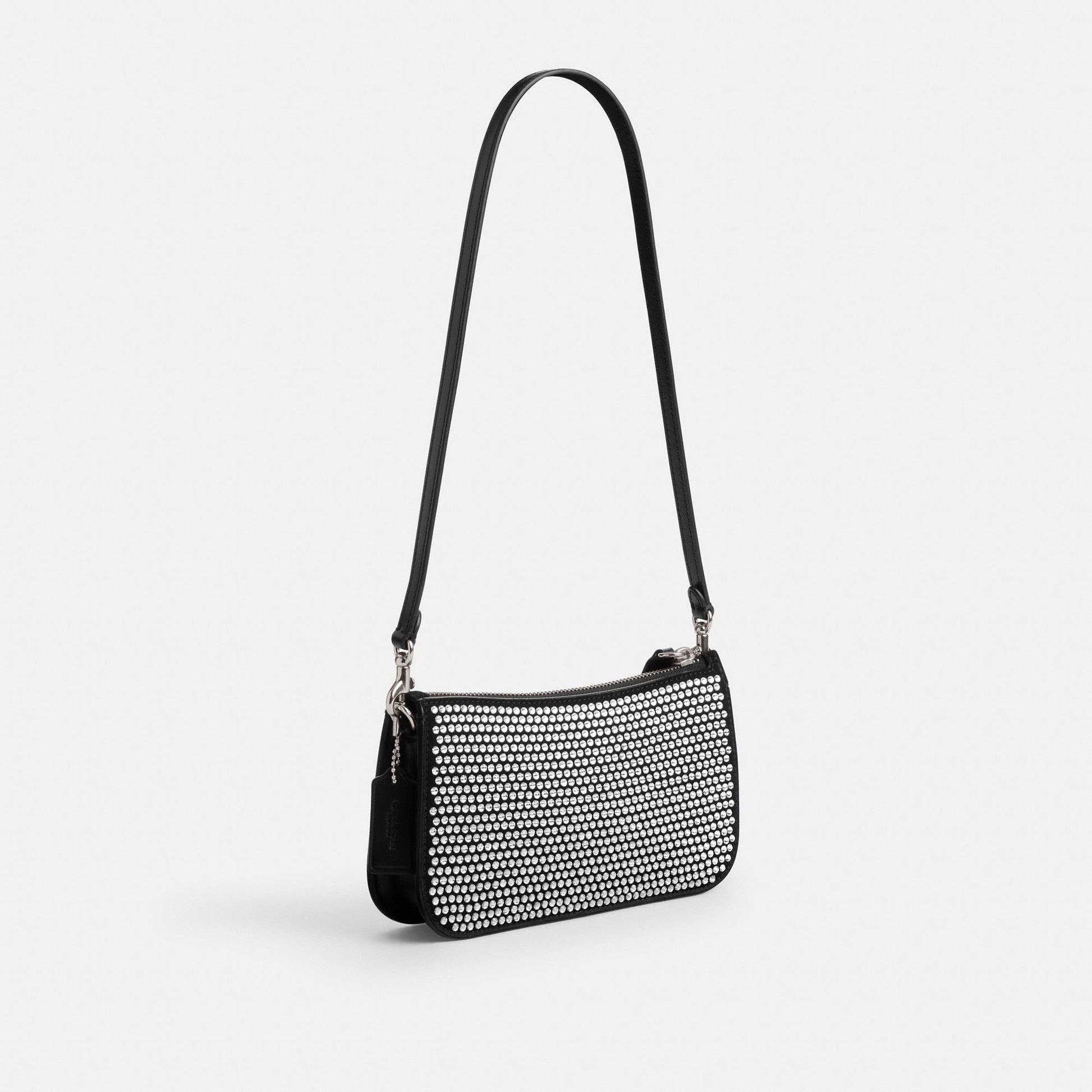 cw592-Penn Shoulder Bag With Crystal-Lh/Black