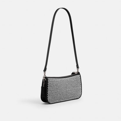 cw592-Penn Shoulder Bag With Crystal-Lh/Black