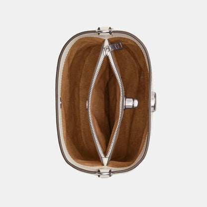 CW602-WILLOW SOFT BUCKET BAG 19 IN SIGNATURE CANVAS-LH/White Chalk