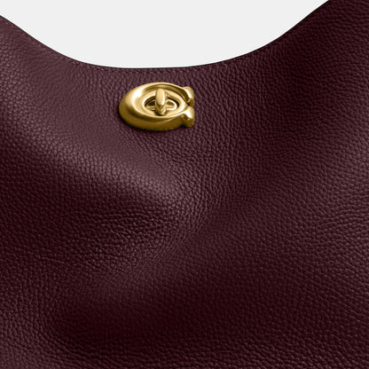 cw624-Willow Soft Bucket Bag-B4/Merlot