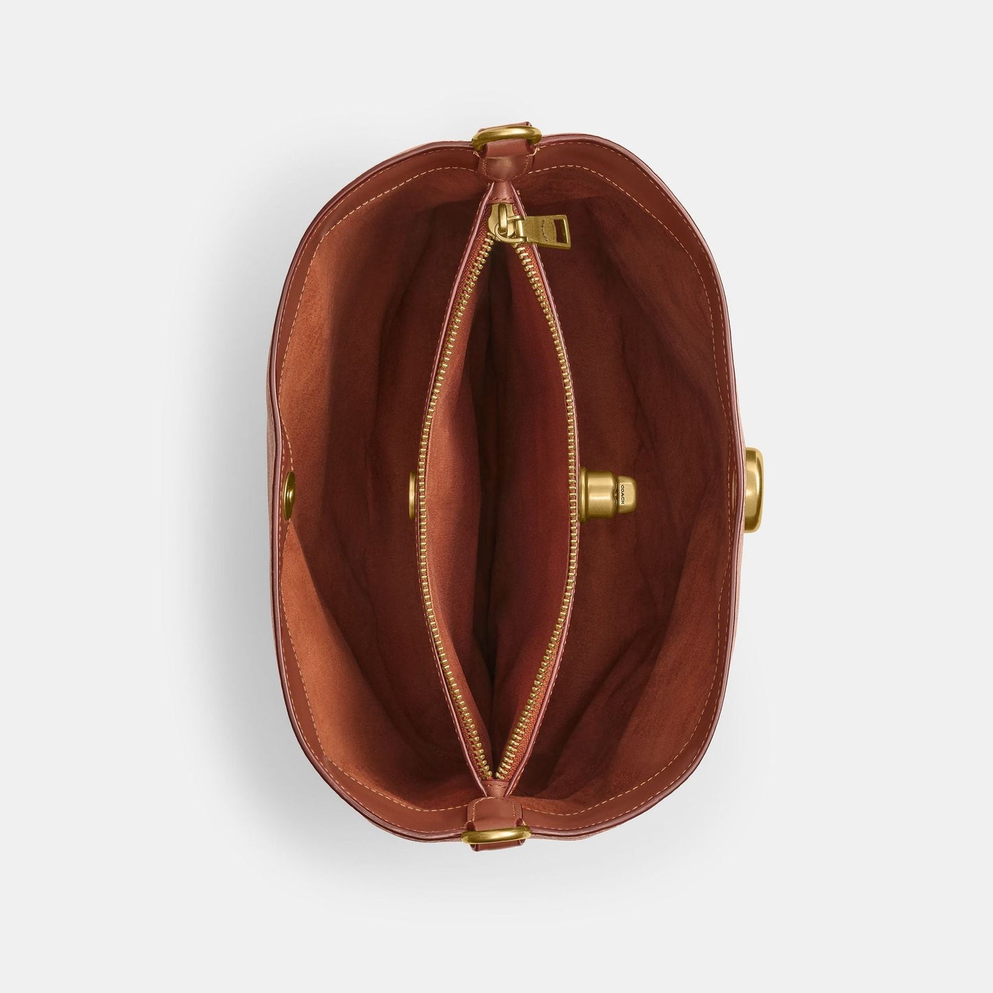 CW882-WILLOW SOFT BUCKET BAG IN SIGNATURE CANVAS-B4/Tan Caramel