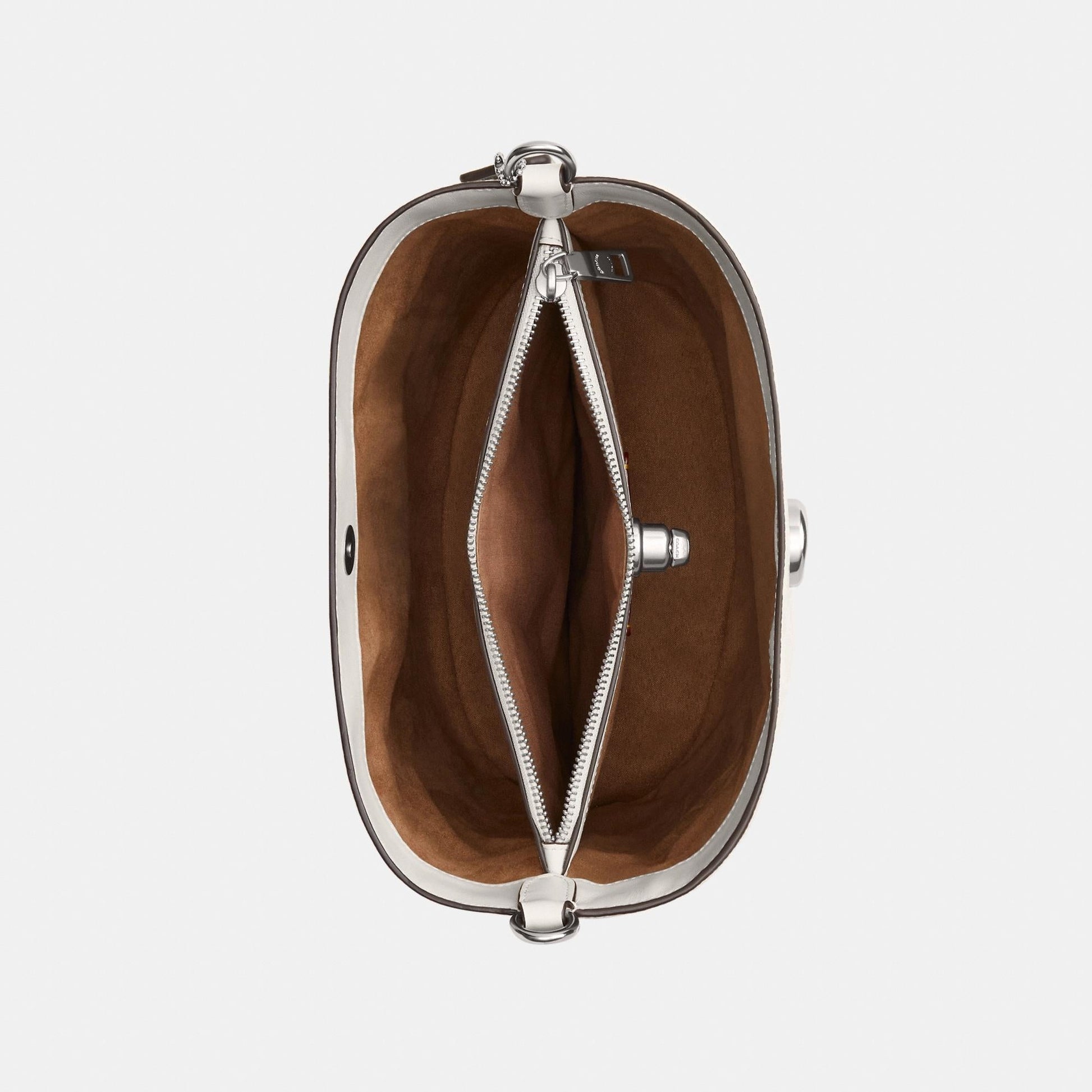 CW882-WILLOW SOFT BUCKET BAG IN SIGNATURE CANVAS-LH/White Chalk