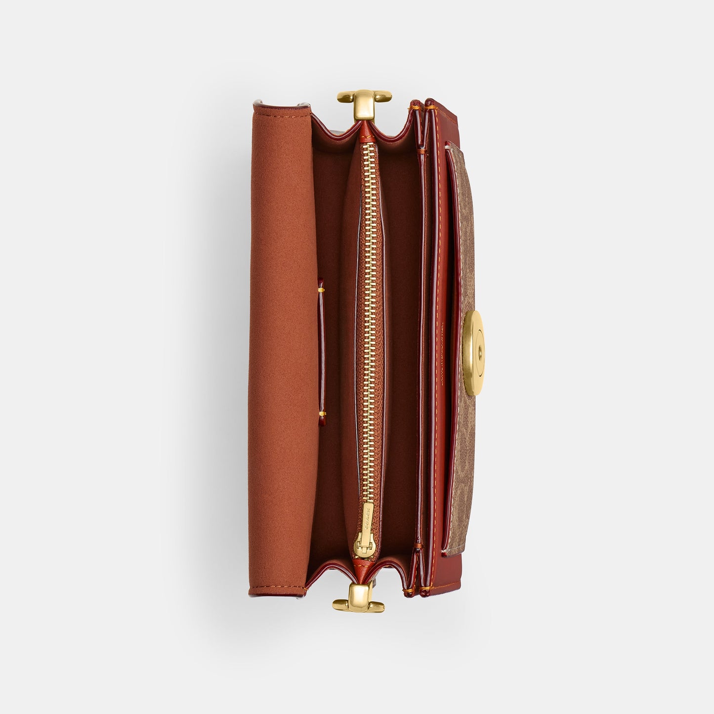 CY200-TABBY SHOULDER BAG 20 IN SIGNATURE CANVAS-B4/Tan Rust