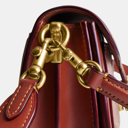 CY200-TABBY SHOULDER BAG 20 IN SIGNATURE CANVAS-B4/Tan Rust