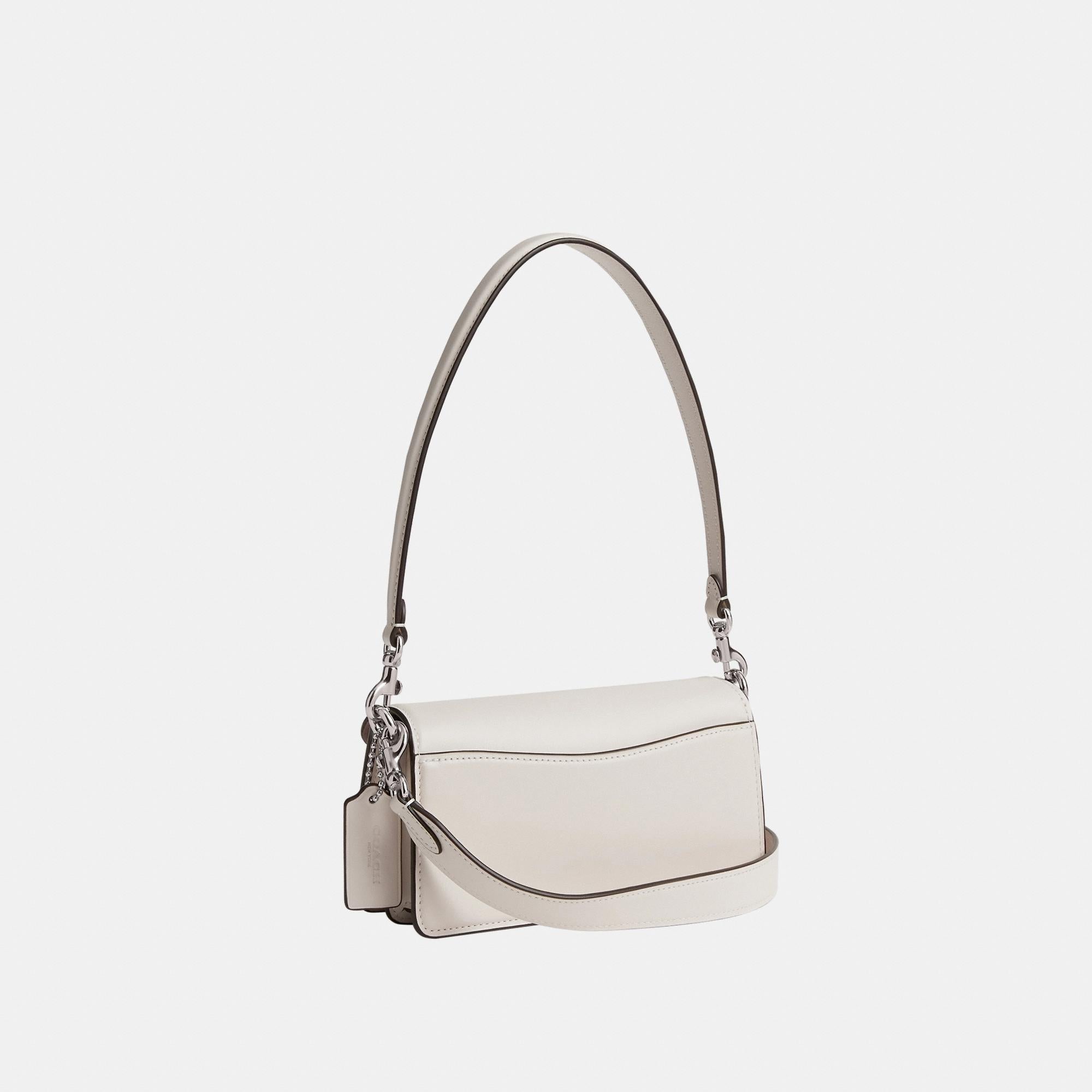 CY200-TABBY SHOULDER BAG 20 IN SIGNATURE CANVAS-LH/White Chalk