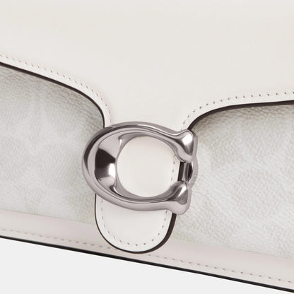 CY200-TABBY SHOULDER BAG 20 IN SIGNATURE CANVAS-LH/White Chalk