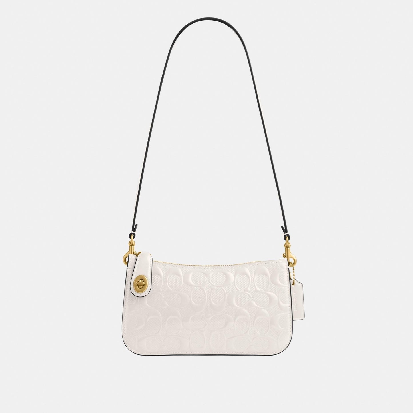 CY248-Penn Shoulder Bag In Signature Leather-B4/Chalk