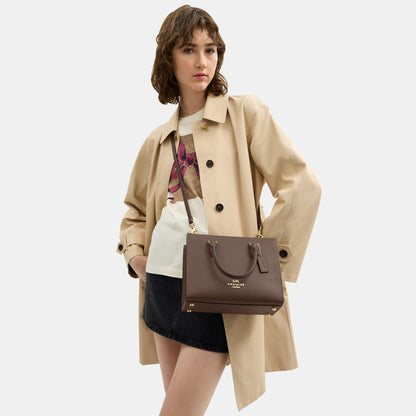 CY668-Maggie Small Tote Bag-Im/Dark Stone