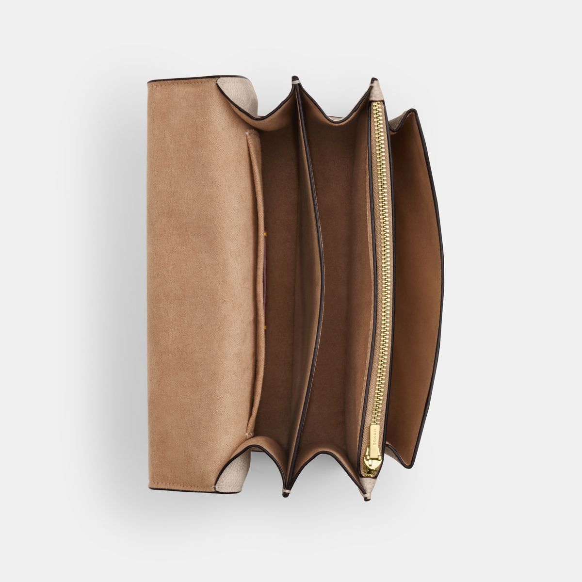 CY678-Klare Crossbody Bag In Blocked Signature-Im/Sand/Tan