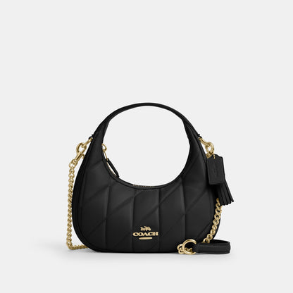 CY710-CARMEN MINI CROSSBODY BAG WITH QUILTING-IM/Black