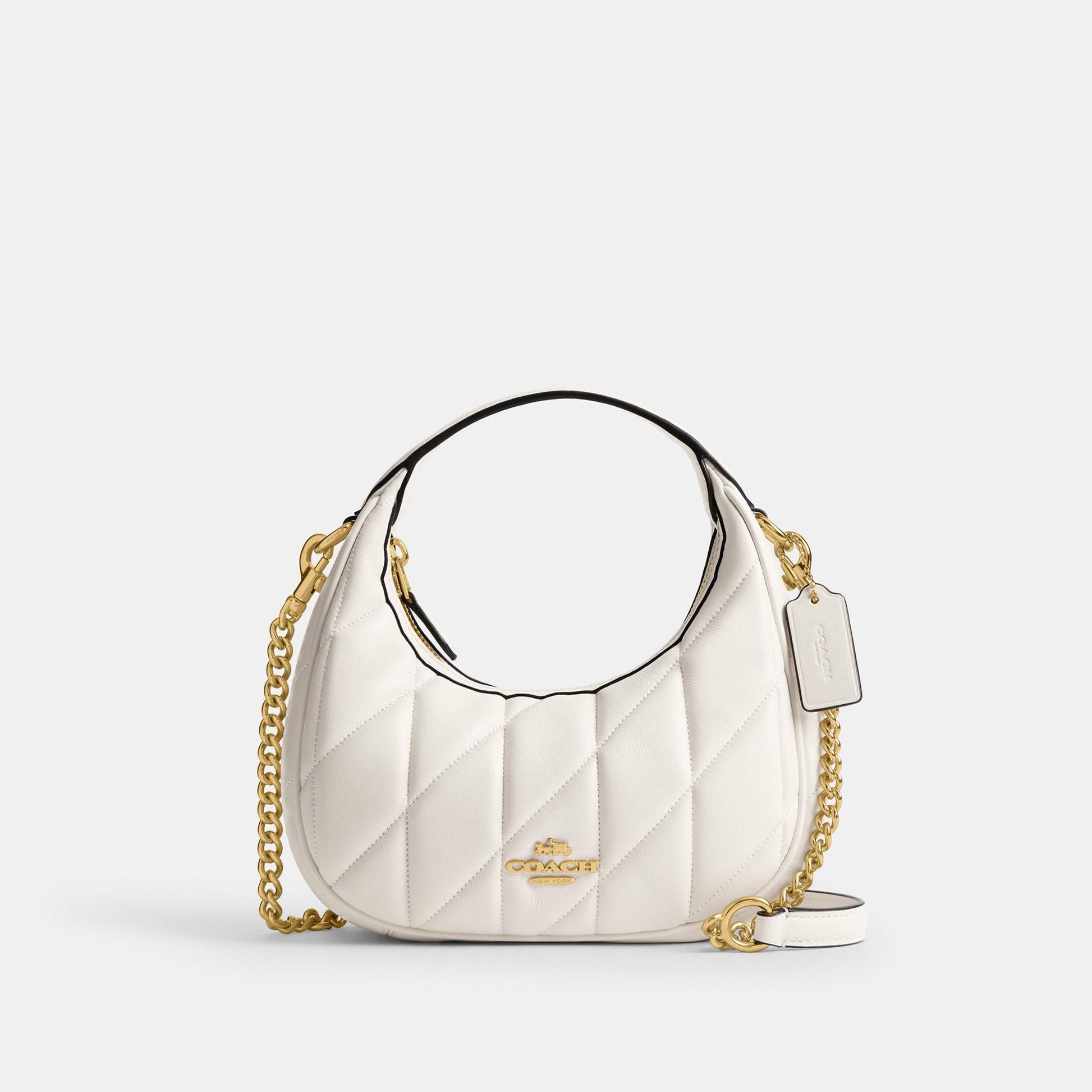 CY710-CARMEN MINI CROSSBODY BAG WITH QUILTING-IM/Chalk