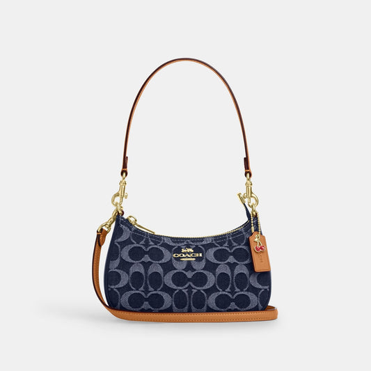CY735-Teri Mini Crossbody Bag In Signature Denim-IM/Denim/Natural