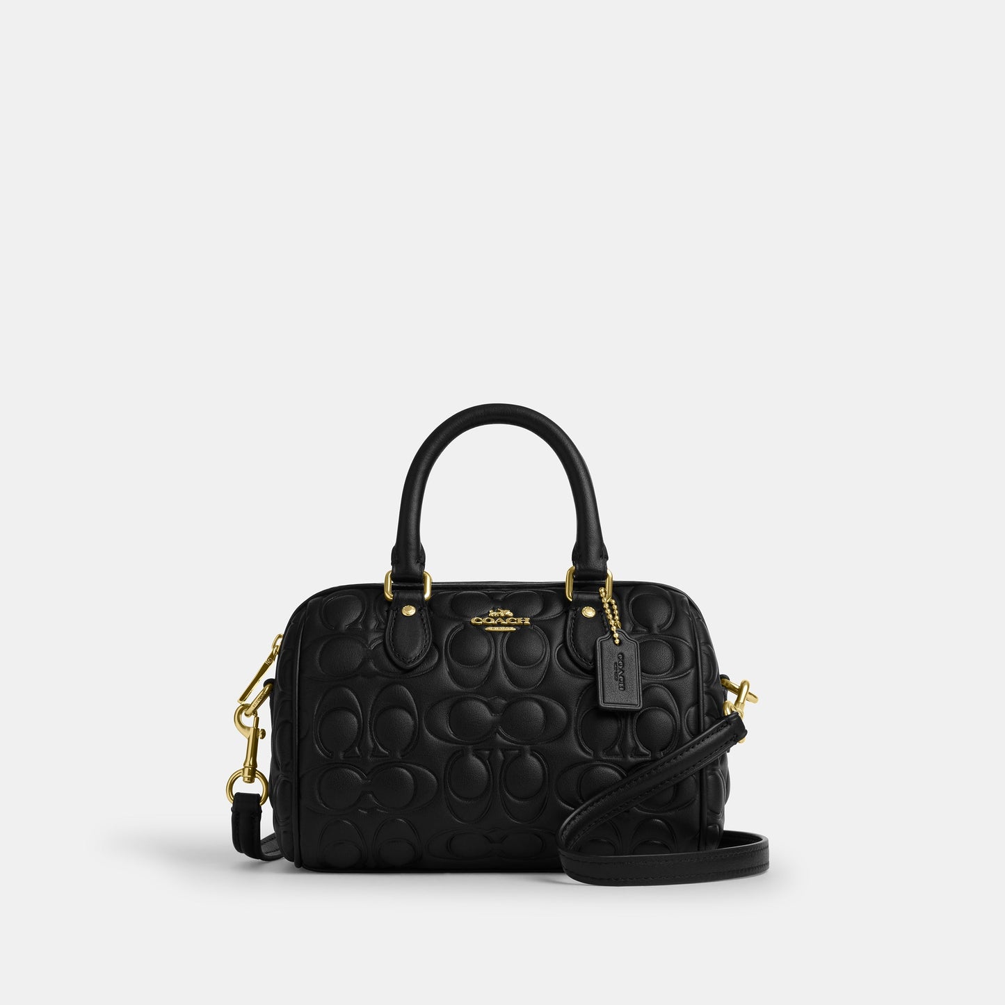 cy743-Mini Rowan Crossbody Bag In Signature Leather-Im/Black