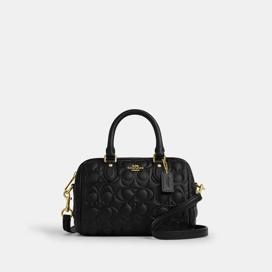 cy743-Mini Rowan Crossbody Bag In Signature Leather-Im/Black