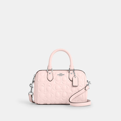 cy743-Mini Rowan Crossbody Bag In Signature Leather-Sv/Blush