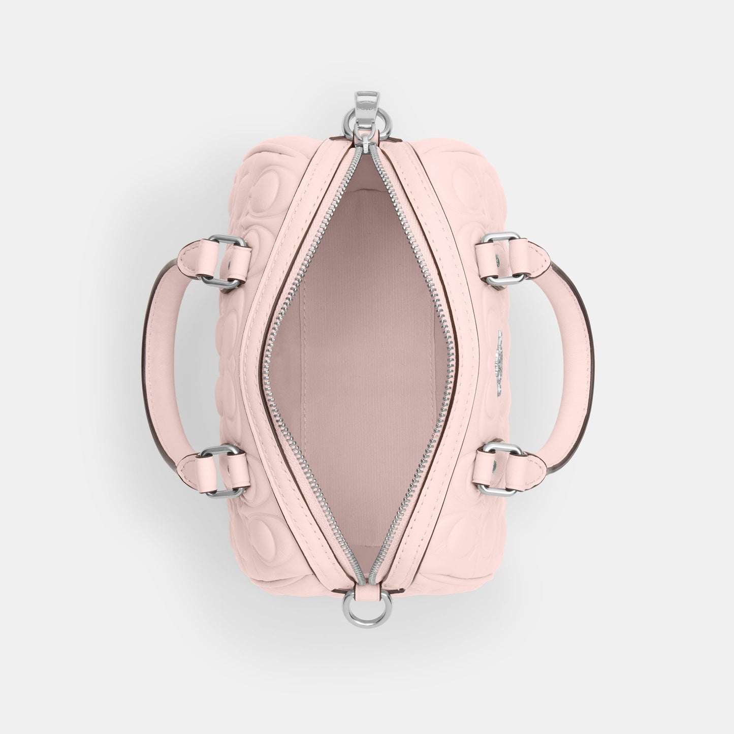 cy743-Mini Rowan Crossbody Bag In Signature Leather-Sv/Blush