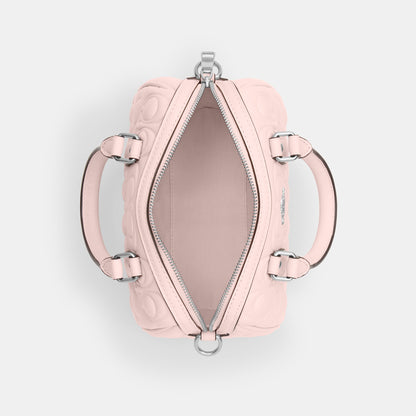 cy743-Mini Rowan Crossbody Bag In Signature Leather-Sv/Blush